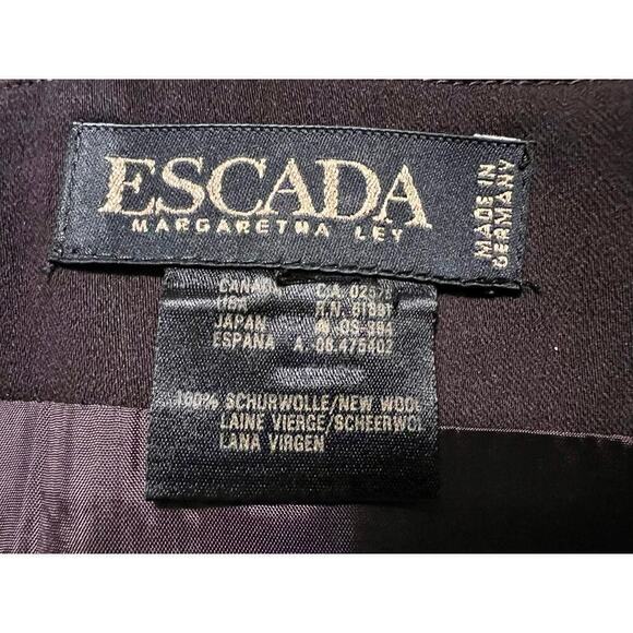 ESCADA by MARGARETHA LEY 100% Wool Eggplant Pencil Skirt - Picture 5 of 7